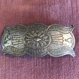 Vintage American Indian Silver Barrette